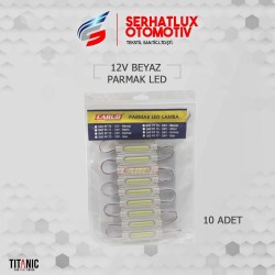 Lamba Parmak 12V COB 1set 10 Adet Beyaz