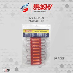 Lamba Parmak 12V COB 1set 10 Adet Kırmızı